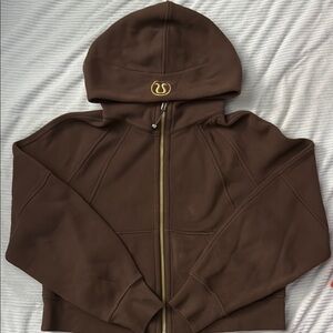 lululemon Full Zip Scuba Java/Gold xs/s